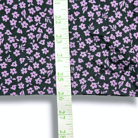 NWT Barbour Midhurst Mock Neck Smocked Ditsy Floral Blouse Sz. 8 Purple Black - Picture 11 of 12